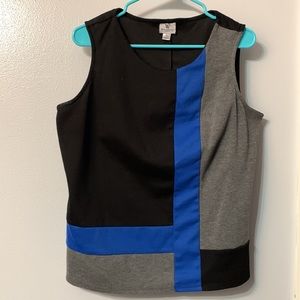 Worthington Black, Blue & Grey sleeveless - XL